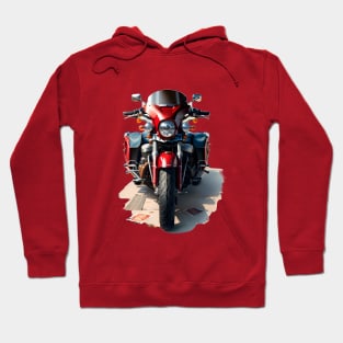 red  vintege motorcycle design Hoodie